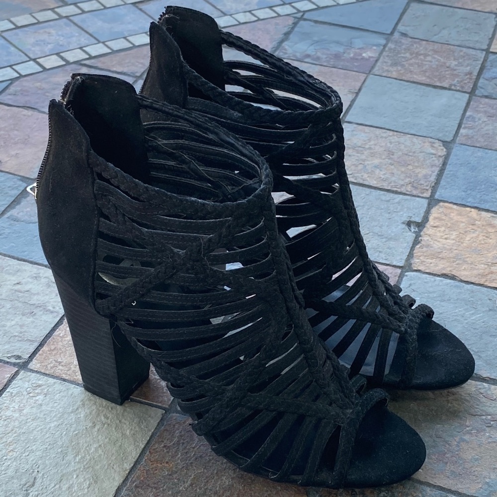 G by Guess Black Strappy Heels